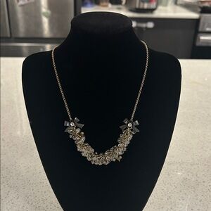 Betsey Johnson Crystal Cluster Statement Necklace